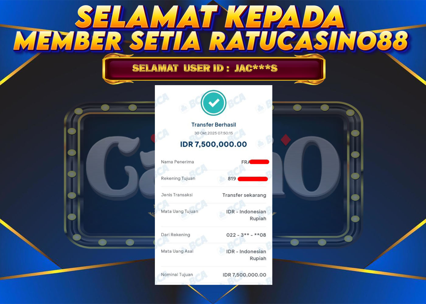 WITHDRAWAL MEMBER 105